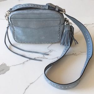 Rebecca Minkoff Cross Body Steel Blue Suede Bag
